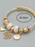 Pulseira Círculo do Amor – Moda Feminina em Aço Inoxidável Frisado