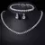 Conjunto de Joias Zakol Feminino – Luxo com Zircônia Gota de Água Espumante - loja online