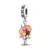 Pingentes Florais em Prata Esterlina 925 – Girassol e Tulipa para Pulseira Tipo Pandora
