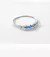 Anel de Prata Esterlina 925 Modian – Charme Minimalista com Pedra Azul - comprar online