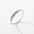 Anel de Prata Esterlina 925 Modian – Charme Minimalista com Pedra Azul na internet