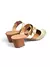Tamanco Babuche Feminino com Fivela Dourada e Salto Grosso - comprar online