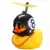 Pato Decorativo com Capacete e Hélice para Carro ou Moto – Estilo Único no Painel