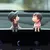 Decoração do carro bonito dos desenhos animados casais figura de ação estatu na internet