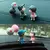 Decoração do carro bonito dos desenhos animados casais figura de ação estatu