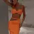 Moda halter pescoço saia longa terno feminino sem costas estilingue topo rendas - comprar online