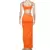 Moda halter pescoço saia longa terno feminino sem costas estilingue topo rendas - comprar online