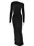 Vestido Maxi Brilhoso Ombro Único - Manga Longa Sem Costas - Sexy Club Outono/Inverno - loja online