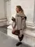 Casaco Feminino Gola Cachecol - Mistura de Lã com Bolsos - Jaqueta Elegante Inverno