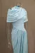 Irregular xale azul plissado vestido longo moda feminina magro vestidos 2025 sen - comprar online