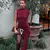 Vestido Plissado Vermelho com Babados - Design Exclusivo e Sofisticado