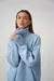 Moda feminina camisola de gola alta outono inverno nova malha pulôver oversized - Bela Essência