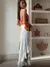 Vestido Longo Estampado com Gola Assimétrica - Elegância Moderna Feminina - comprar online
