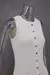 Bolsos falsos de peito único feminino, vestido longo de malha, moda gola O, ves