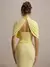 Imagem do Verão sem costas ruched sexy maxi vestido feminino novo gola alta magro cintura