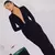 Glitter profundo decote em v maxi vestido para mulheres elegante brilho manga lo - comprar online