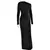 Vestido Maxi Brilhoso Ombro Único - Manga Longa Sem Costas - Sexy Club Outono/Inverno