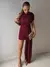 Vestido Plissado Vermelho com Babados - Design Exclusivo e Sofisticado na internet