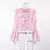 Solto doce rosa camisa feminina 2025 verão moda com decote em v camisas de mang na internet