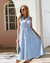 Camisa listrada vestido feminino sem mangas com decote em v vestidos longos verão casual botões a linha praia vestidos de férias roupas femininas - comprar online