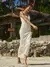 Verão sem mangas malhas vestido longo para mulheres magro elegante moda férias - comprar online