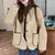 Jaqueta Feminina de Pele de Cordeiro - Estilo Coreano Oversized - comprar online