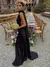 Vestido de Festa com Fita de Cetim - Elegância Luxuosa para Momentos Especiais