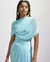 Irregular xale azul plissado vestido longo moda feminina magro vestidos 2025 sen - comprar online