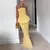 Imagem do Cintura cinching sem alças superior + saia longa 2 peças conjunto feminino cin