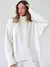 Moda feminina camisola de gola alta outono inverno nova malha pulôver oversized - comprar online