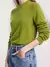 Camisola de malha com decotes em O feminino, pulôver monocromático, malha casu - comprar online