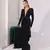 Glitter profundo decote em v maxi vestido para mulheres elegante brilho manga lo - comprar online