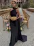 Vestido de Festa com Fita de Cetim - Elegância Luxuosa para Momentos Especiais - comprar online