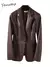 Blazer de Couro Vintage Feminino - Sofisticação Rebelde com Classe Executiva - loja online
