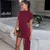 Vestido Plissado Vermelho com Babados - Design Exclusivo e Sofisticado - comprar online