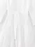 Imagem do Elegante vestido branco bordado feminino chique lapela manga longa cintura alta