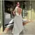 Vestido Maxi Feminino com Zíper - Cintura Alta Sem Mangas - Elegante Gola Redonda na internet