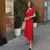 Vestido feminino de malha de peito único, lapela elegante, manga curta, oco, ve