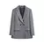 Outono feminino duplo breasted escritório wear blazer casaco manga longa bolsos - loja online