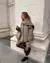 Casaco Feminino Gola Cachecol - Mistura de Lã com Bolsos - Jaqueta Elegante Inverno na internet