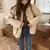 Jaqueta Feminina de Pele de Cordeiro - Estilo Coreano Oversized - loja online