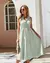 Camisa listrada vestido feminino sem mangas com decote em v vestidos longos verão casual botões a linha praia vestidos de férias roupas femininas - loja online