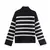 Imagem do Inverno preto e branco listra camisola feminina streetwear solto pulôver jumper