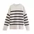 Pulôver listrado casual oversized feminino de malha básica outono inverno solt - loja online