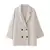 Primavera verão feminino blazer trespassado e cintura elástico calças de pern - comprar online