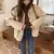 Jaqueta Feminina de Pele de Cordeiro - Estilo Coreano Oversized na internet