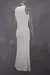 Imagem do Bolsos falsos de peito único feminino, vestido longo de malha, moda gola O, ves