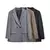 Outono feminino duplo breasted escritório wear blazer casaco manga longa bolsos
