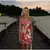 Vestido Longo Estampado com Gola Assimétrica - Elegância Moderna Feminina - comprar online