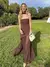 2025 verão moda feminina vestido sem alças com fita retalhos elegante sem mang - loja online